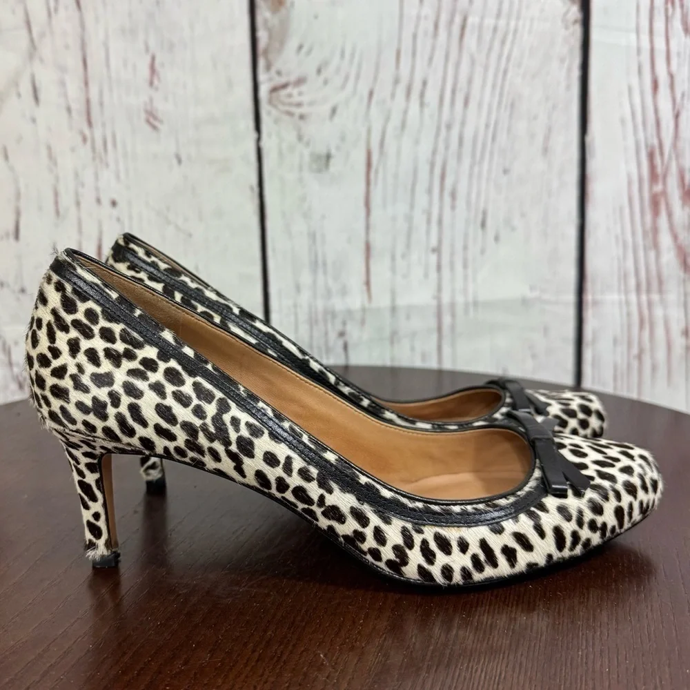 Ann Taylor leopard print Calf Hair, Calf Leather 3” heeled almond toe pumps 7.5 - Picture 13 of 14